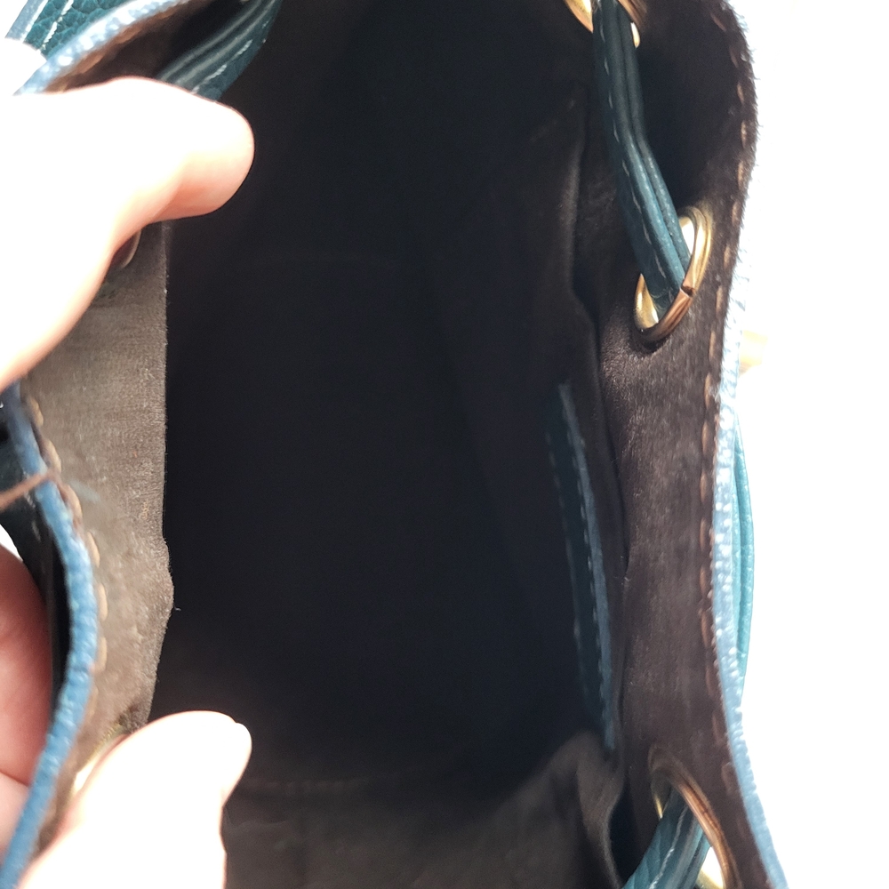 Anna Paola Navy Mini Bucket Bag - Picture 7 of 7